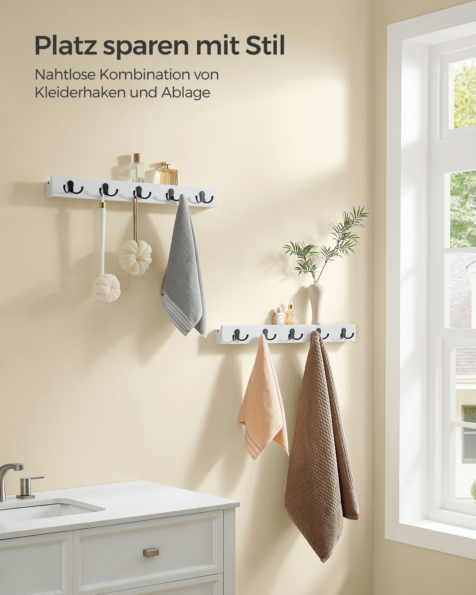 Sieninė kabykla su lentyna