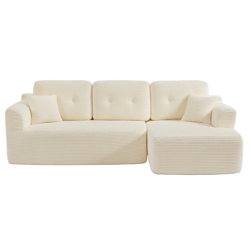 Modulares Sofa, Ecksofa mit Liege rechts, 244 cm breit