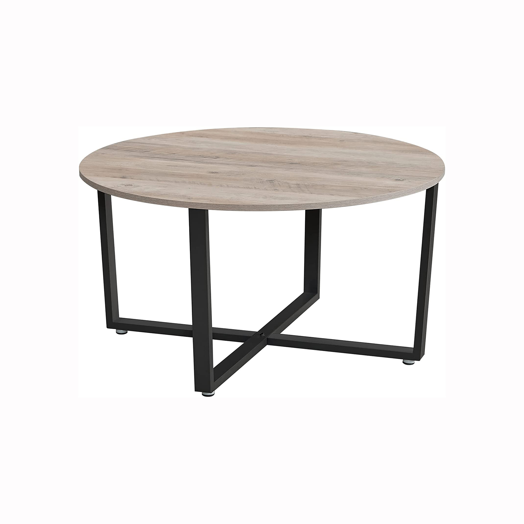 Runder Couchtisch mit Metallrahmen