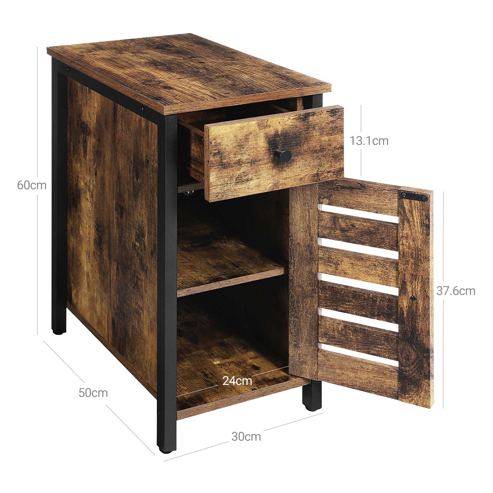 30 cm Beistelltisch mit Schublade