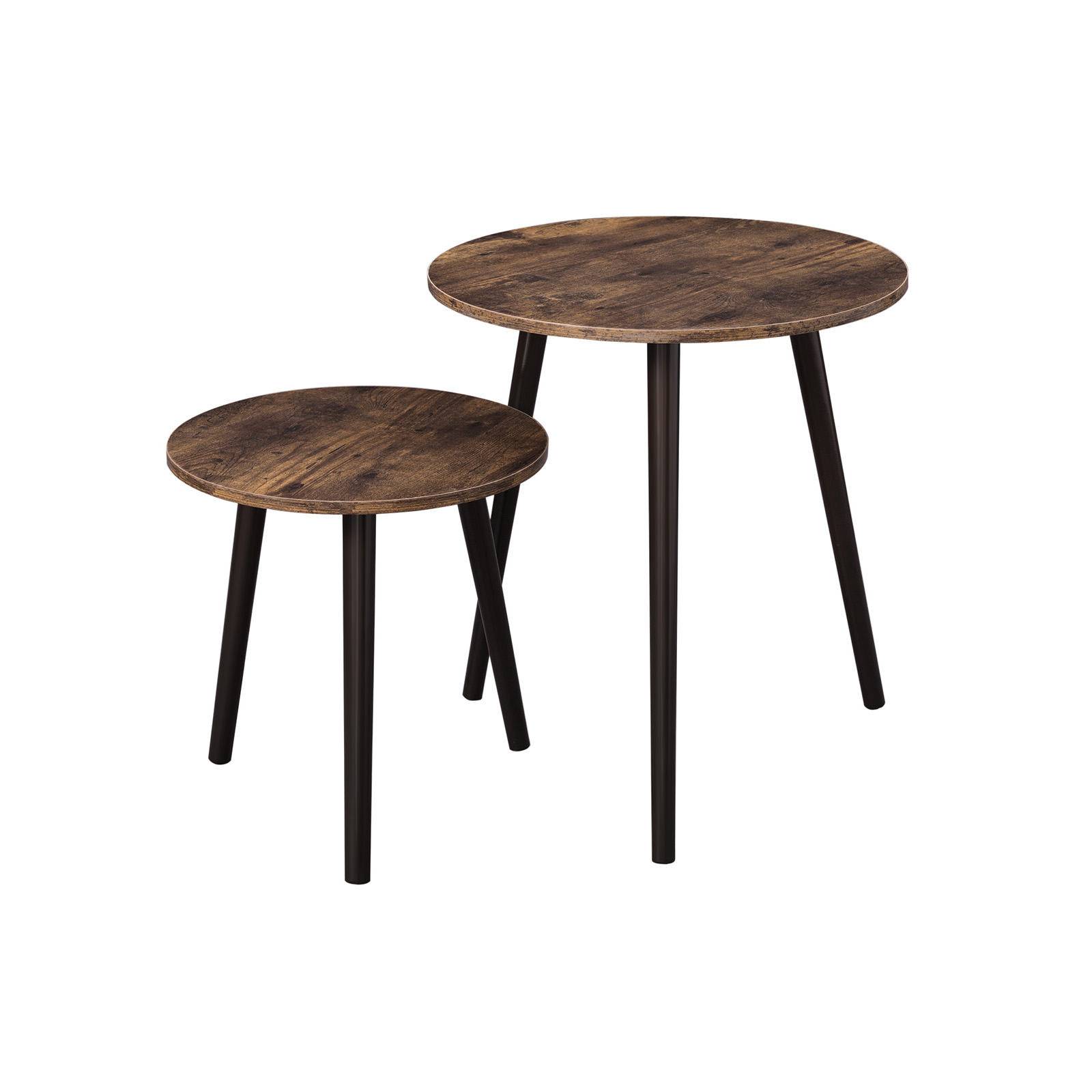 2 Beistelltische Rund Industrie-Design
