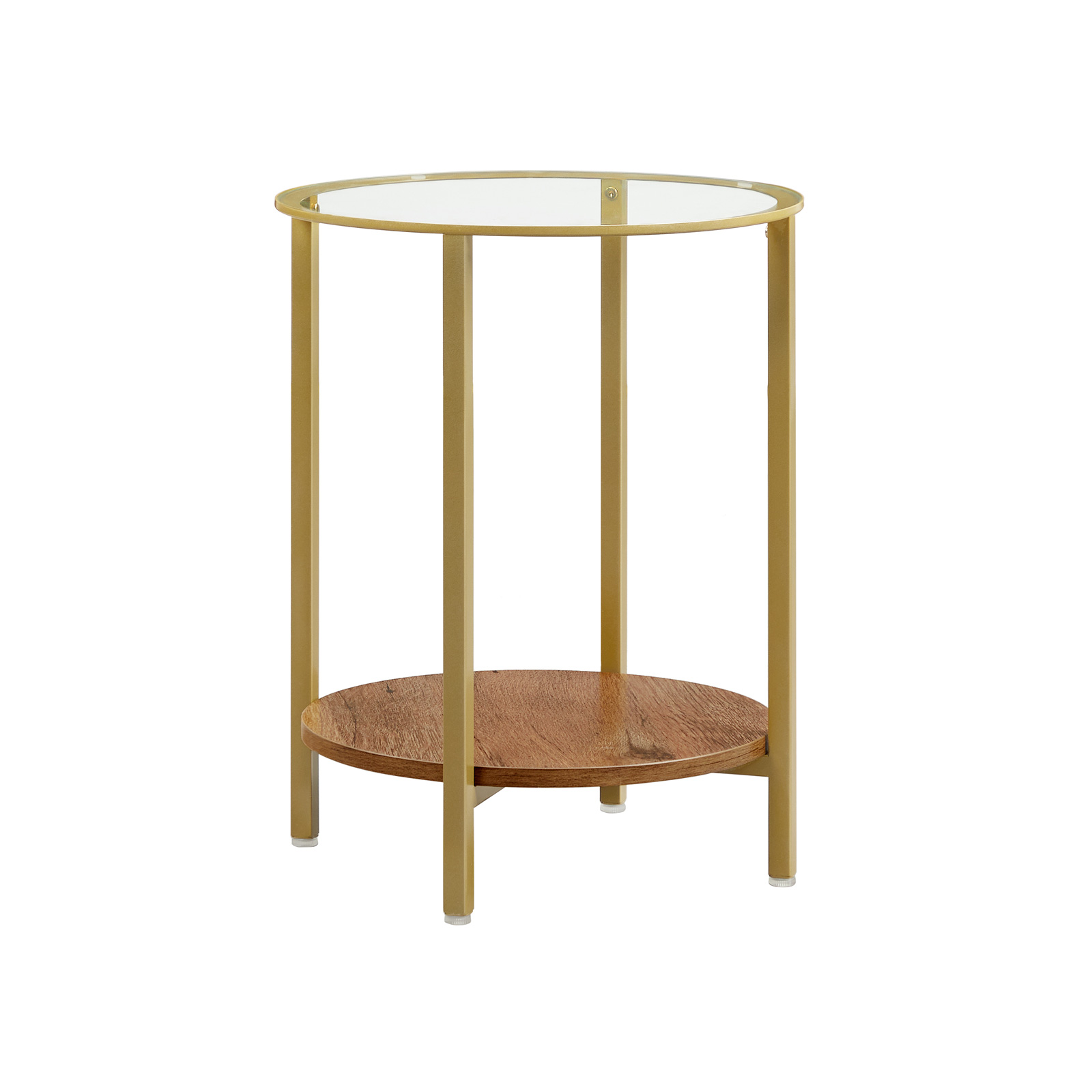 Beistelltisch haselnussbraun-golden