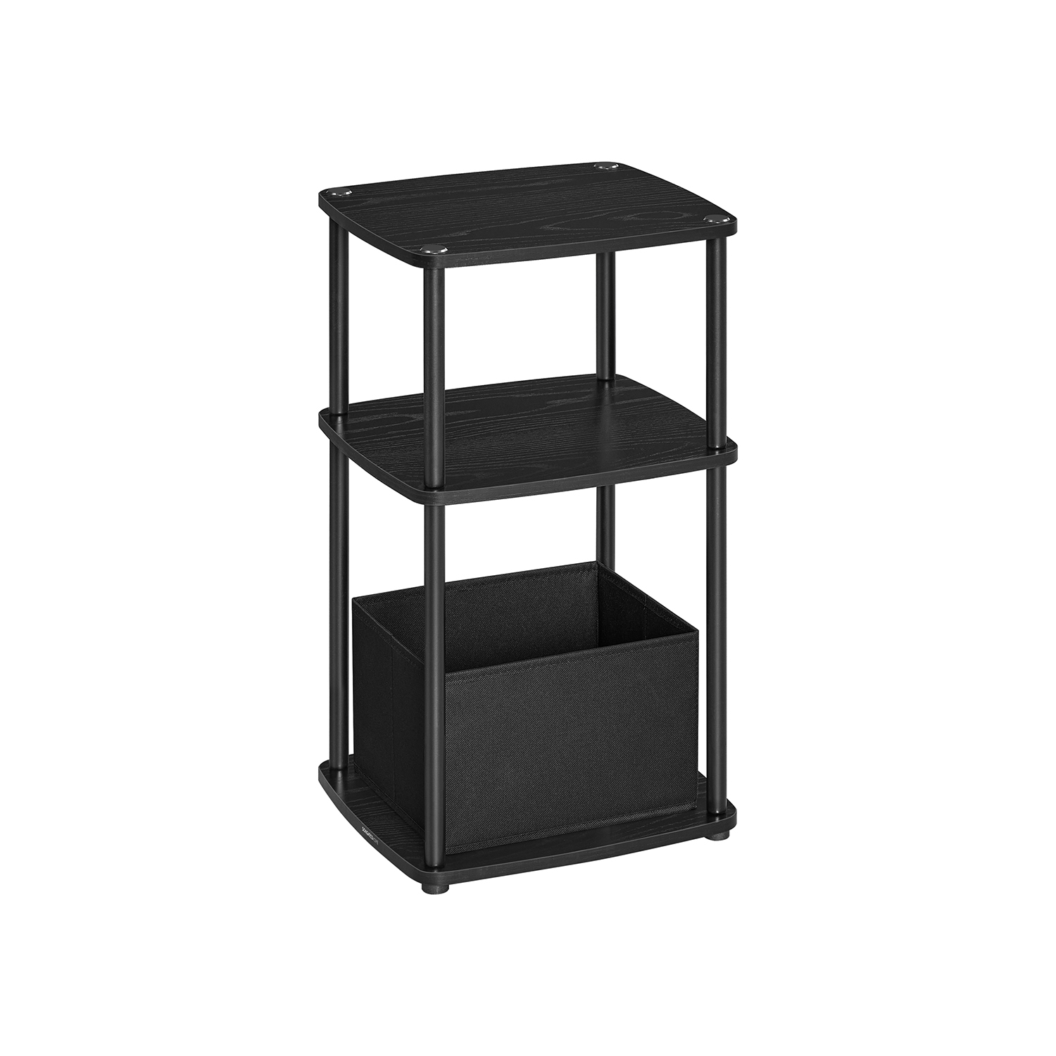 Beistelltisch mit 3 Ablagen 30 x 34 x 58 cm ebenholzschwarz