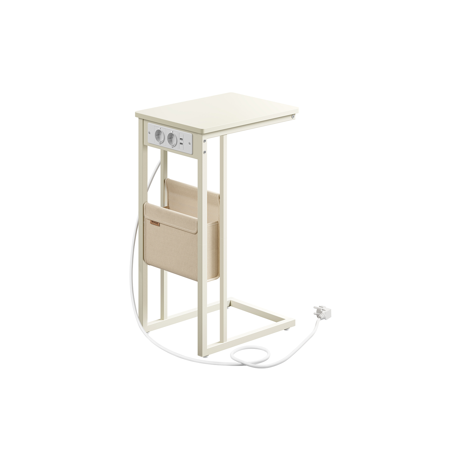 VASAGLE Beistelltisch rechteckig Spanplatte creme 40,0 x 30,0 x 62,0 cm, 1 St.