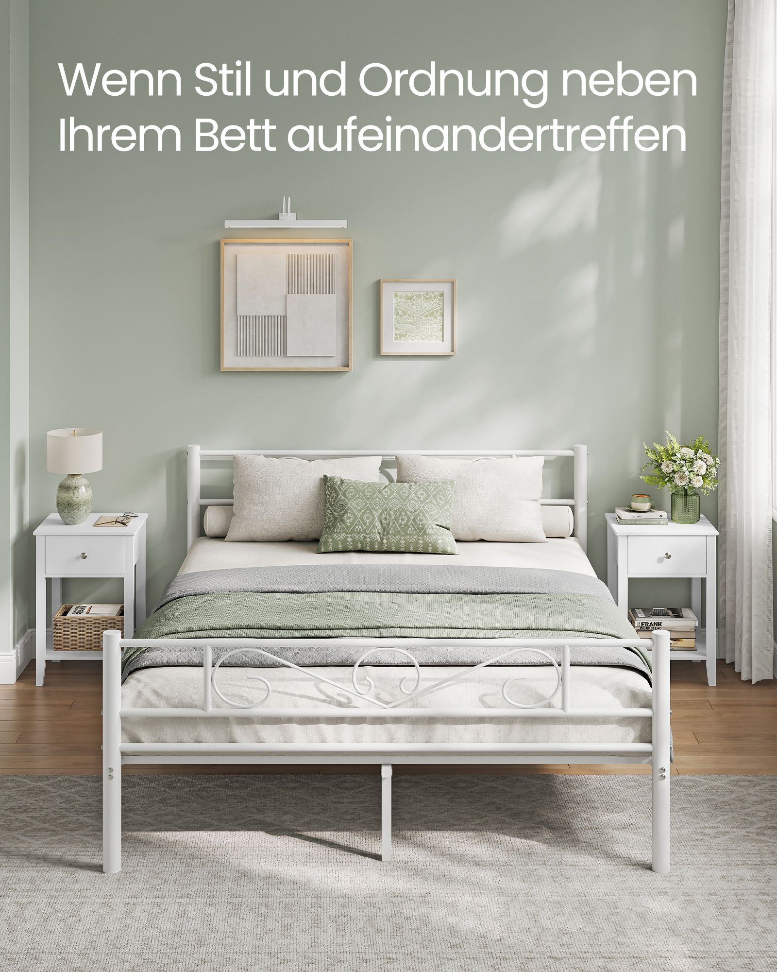 Bambuko naktinis staliukas su stalčiumi