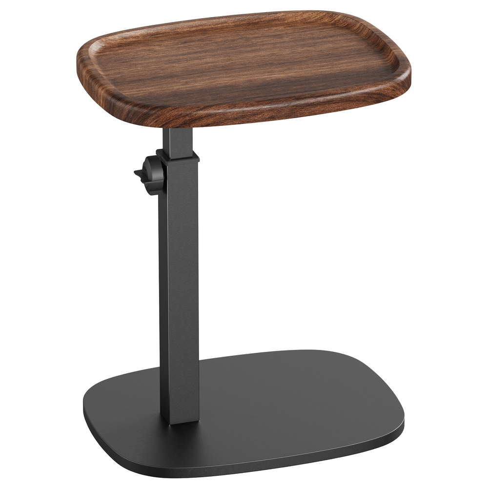 Sofatisch höhenverstellbar, C-Form Beistelltisch, Couchtisch für Wohnzimmer