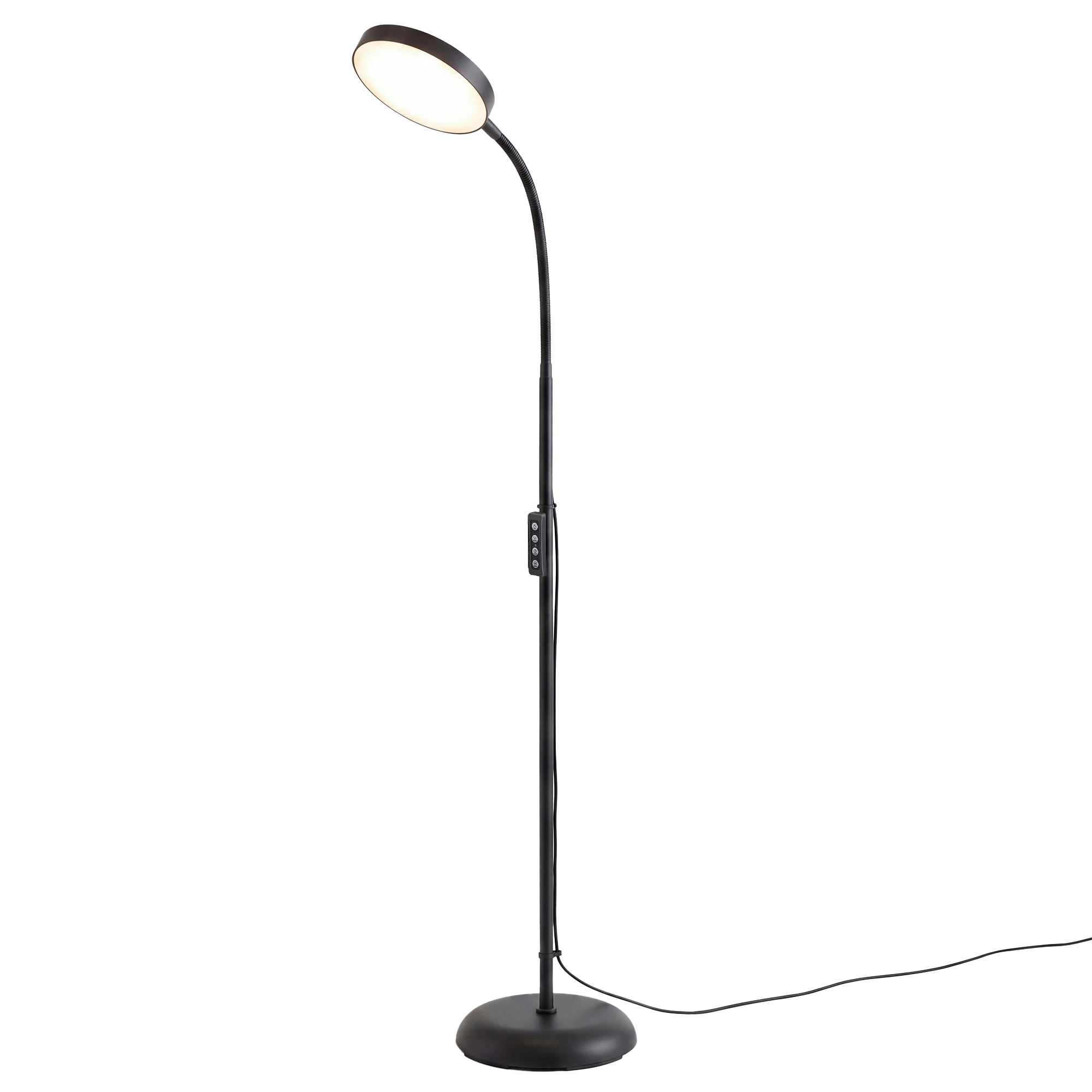 Vasagle Stehlampe Led Dimmbar Leselampe 360° Drehbar Für Wohnzimmer 22 X 22 X 170 Cm Schwarz