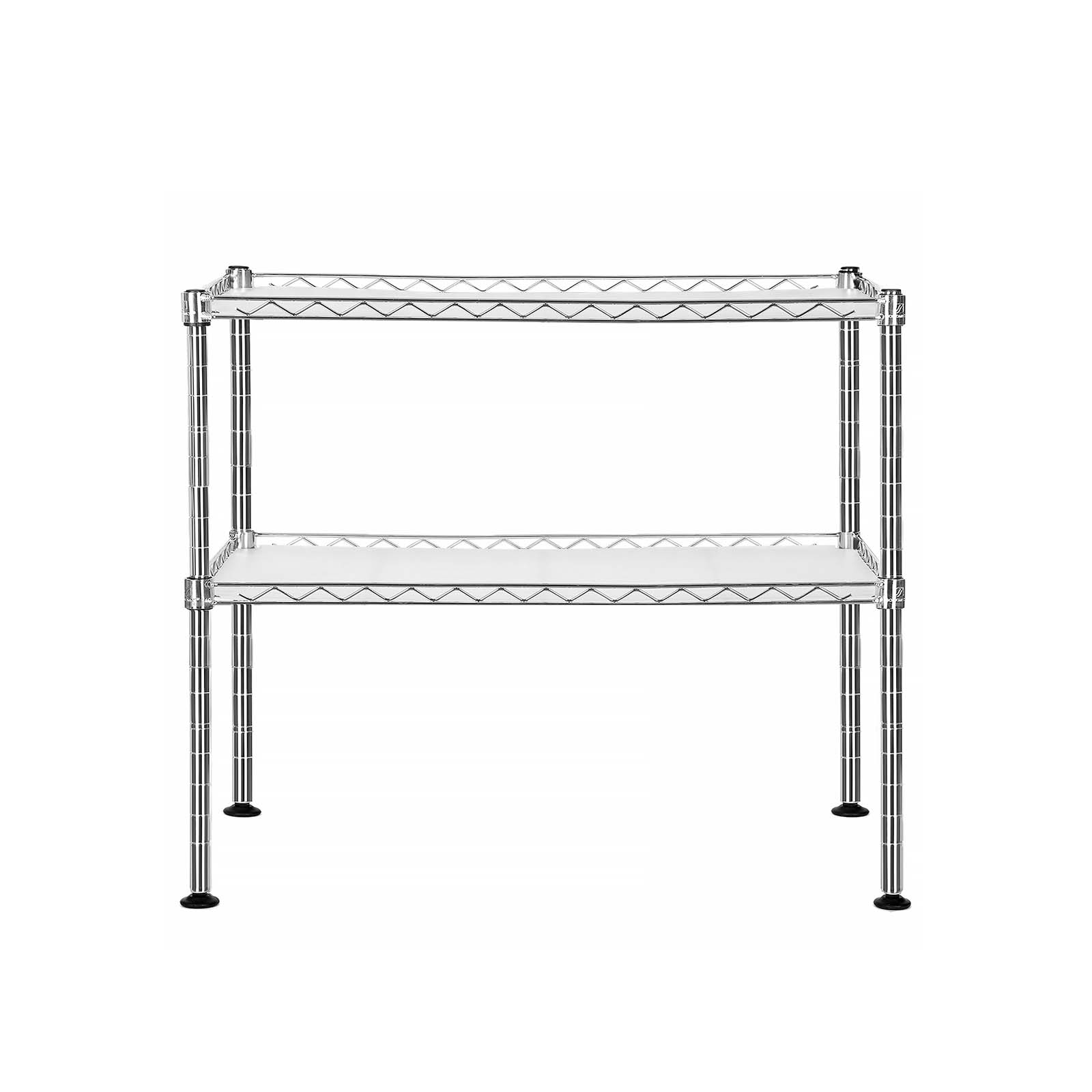 Mikrowellenregal mit 2 Ablagen Silber