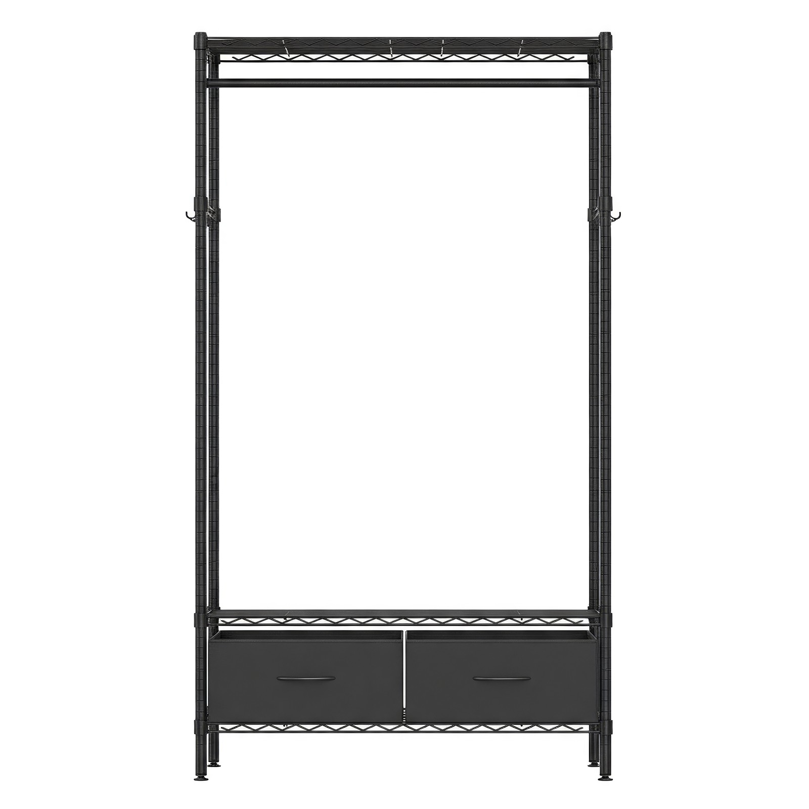 Garderobe mit Gitterablagen,  Kleiderschrank, offenes Design