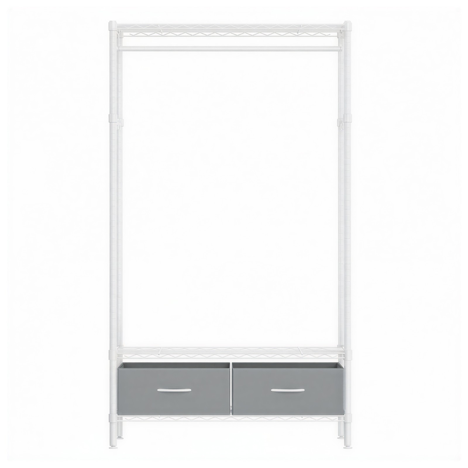 Garderobe mit Gitterablagen,  Kleiderschrank, offenes Design