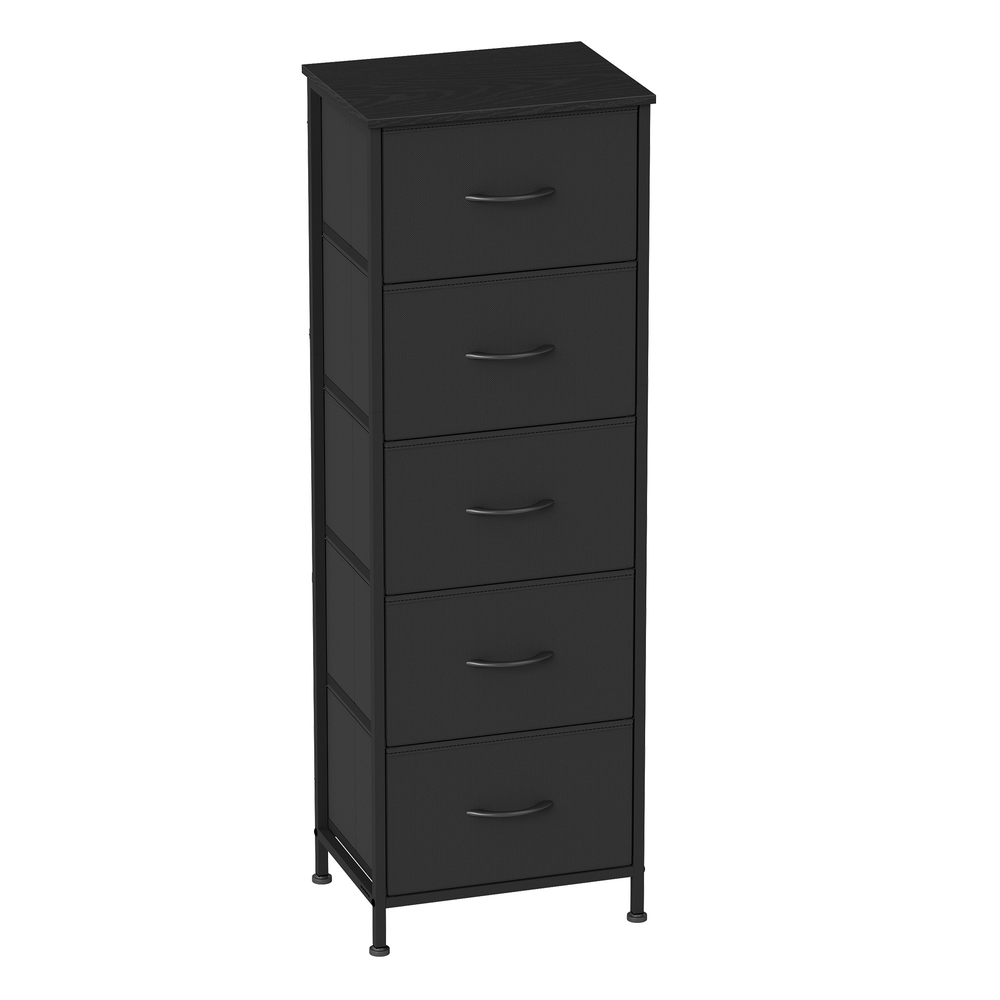 Kommode, Schrank, 5 Stoffschubladen