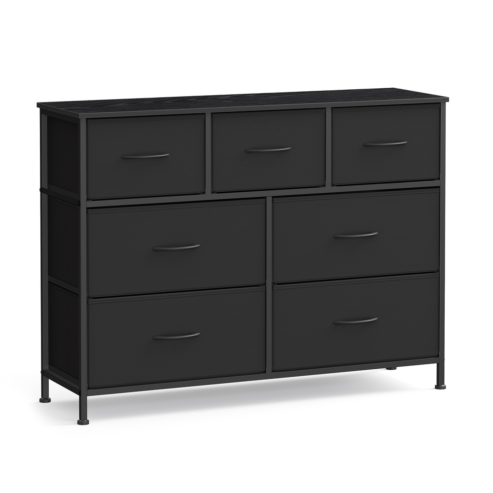 Kommode, Schrank, 7 Stoffschubladen