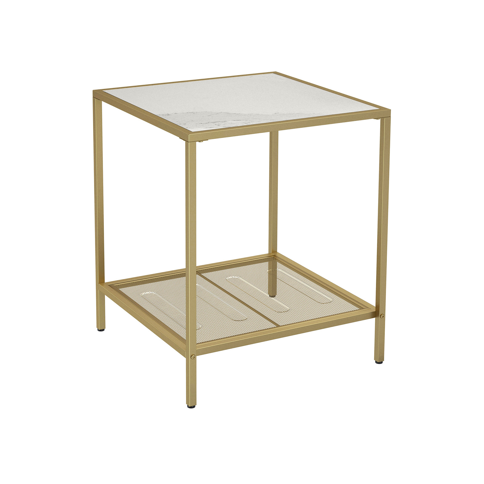 Beistelltisch Gold-Marmoroptik 