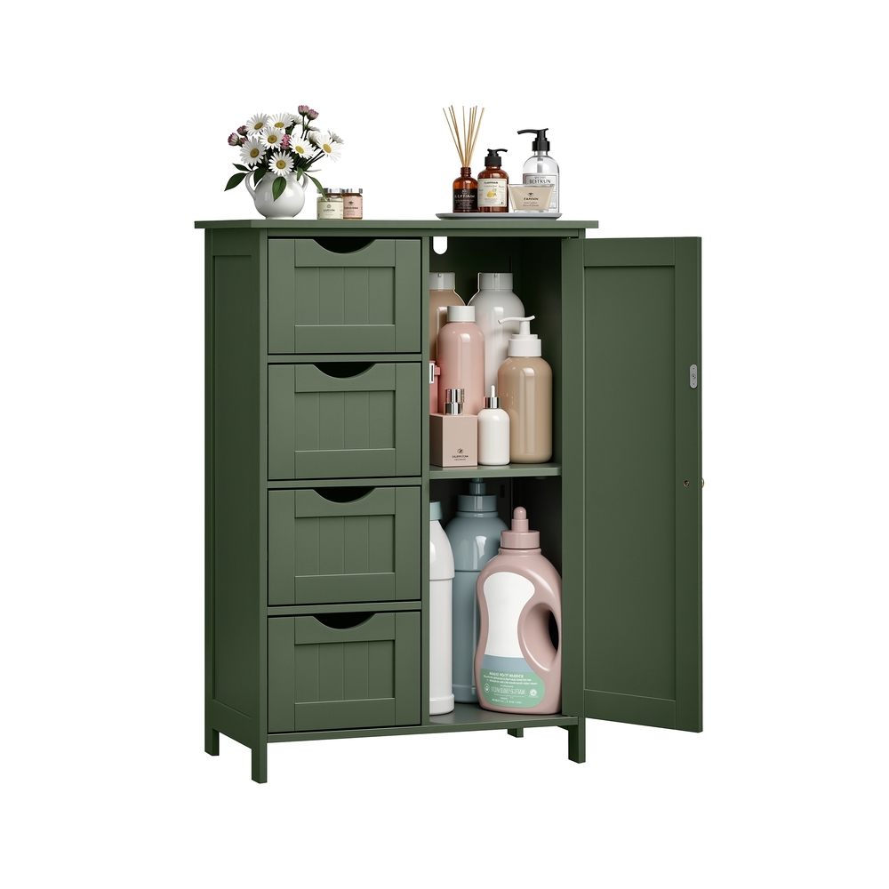 Badezimmerschrank 4 Schubladen 30 x 55 x 82 cm Waldgrün