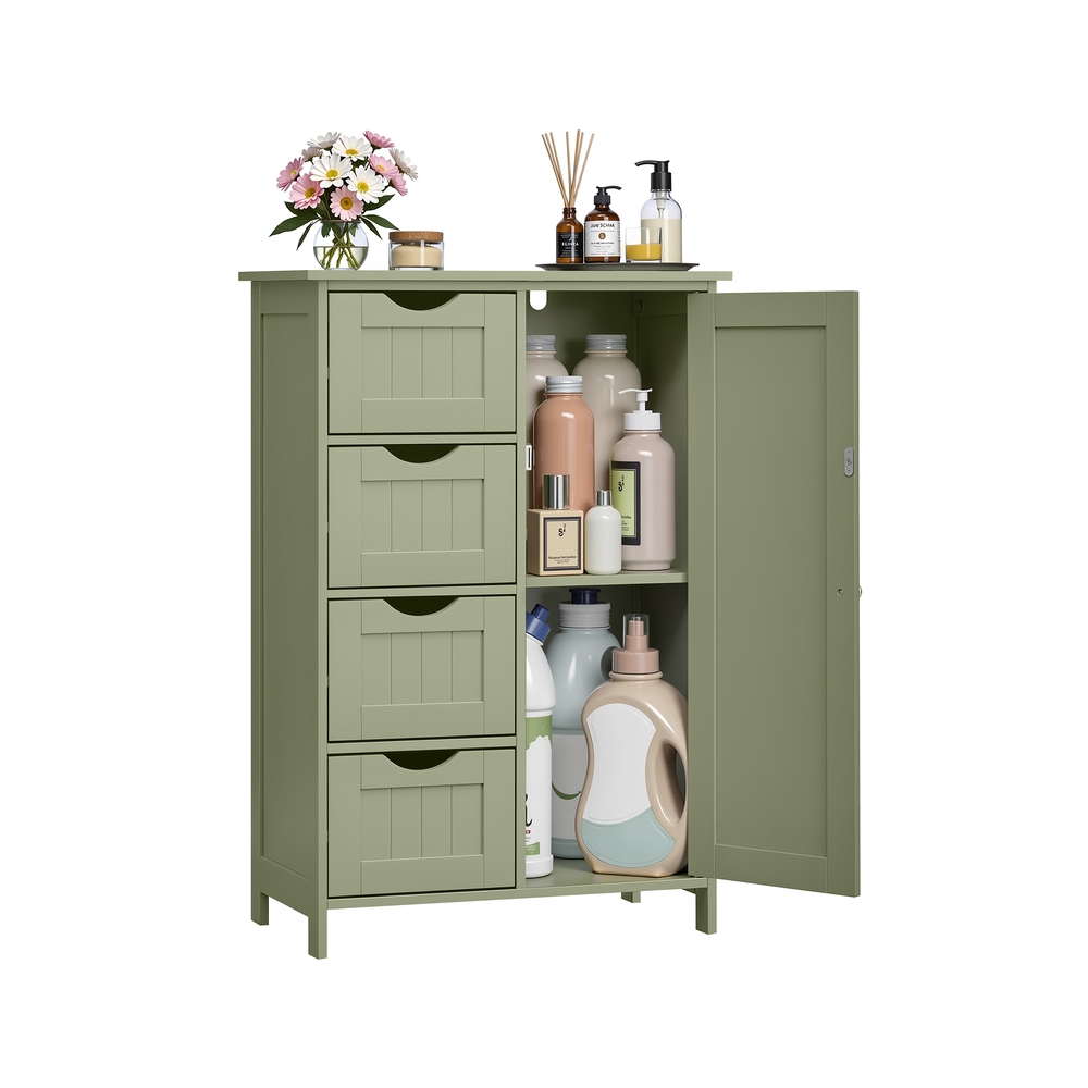 Badezimmerschrank 4 Schubladen 30 x 55 x 82 cm waldgrün