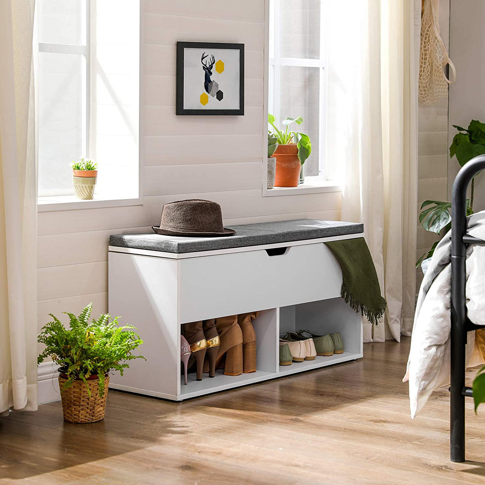 Batų suolas su 2 atvirais skyriais