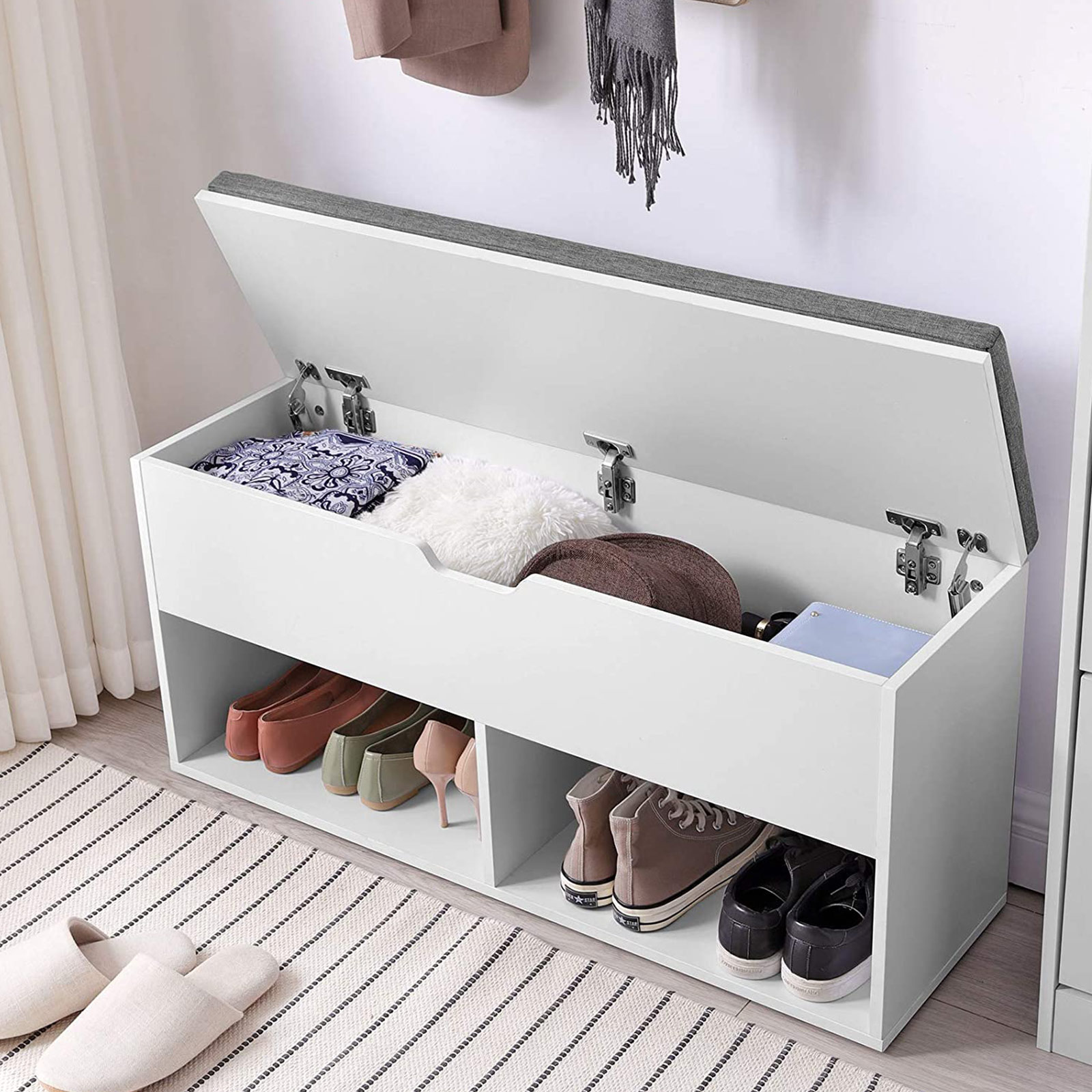 Batų suolas su 2 atvirais skyriais