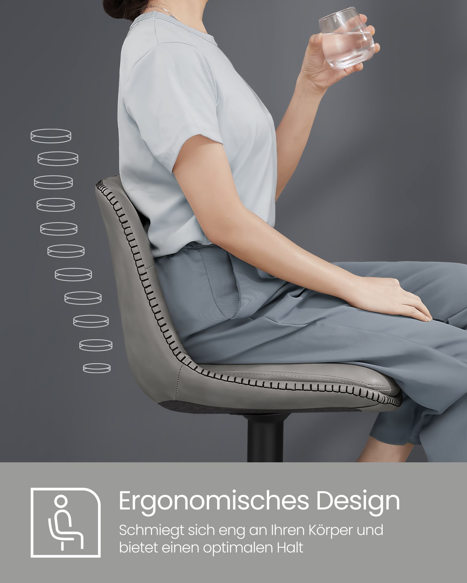 Baro kėdės Dove Grey