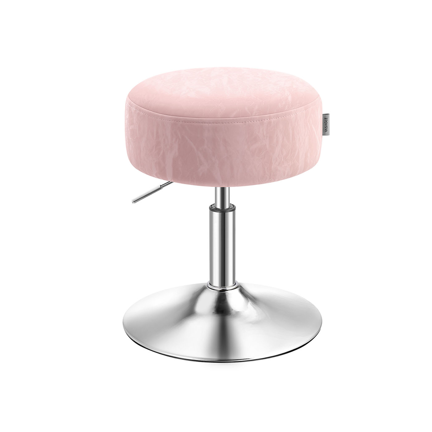 Höhenverstellbarer und 360° drehbarer Schminkhocker pastellrosa