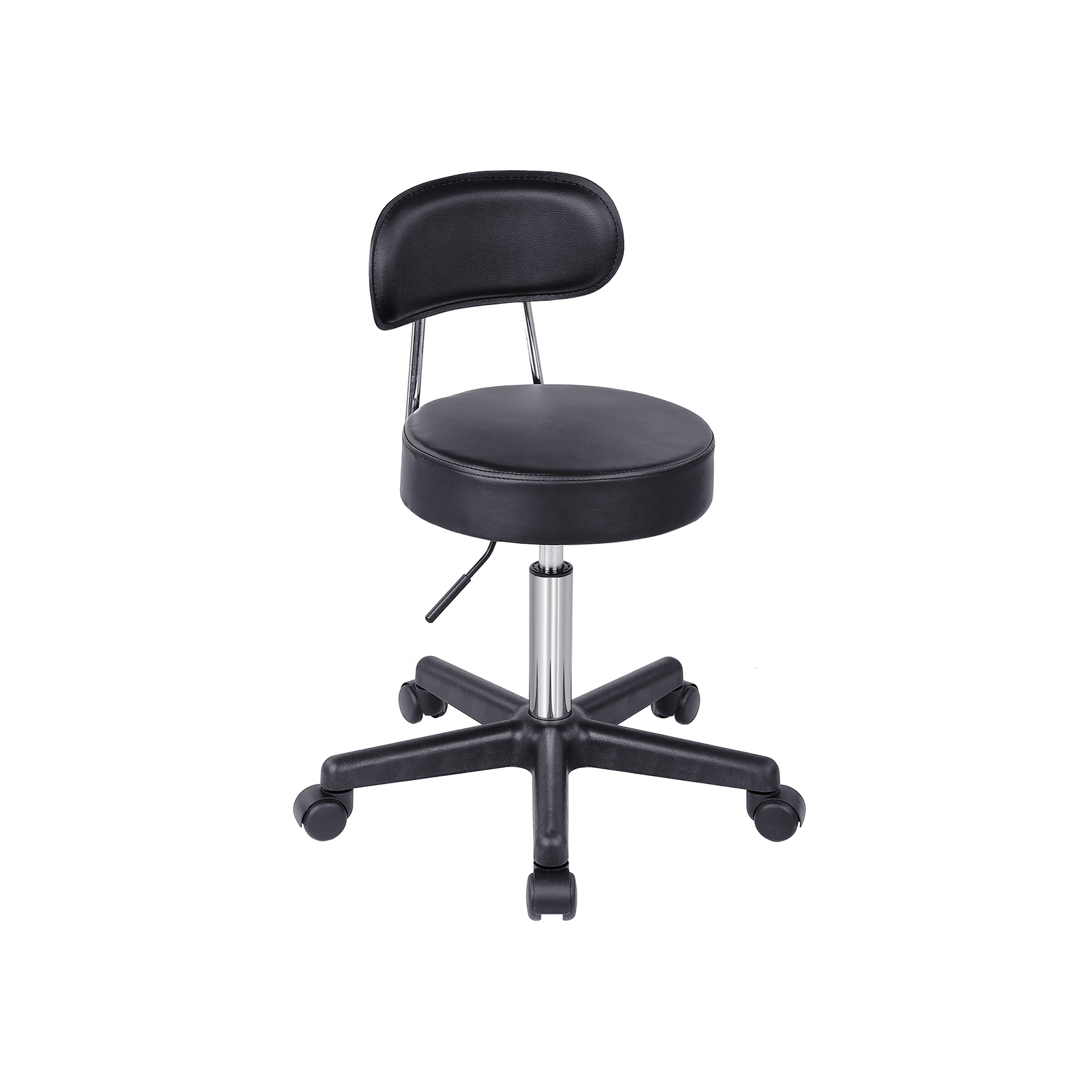 Arbeitshocker mit Rollen Schwarz