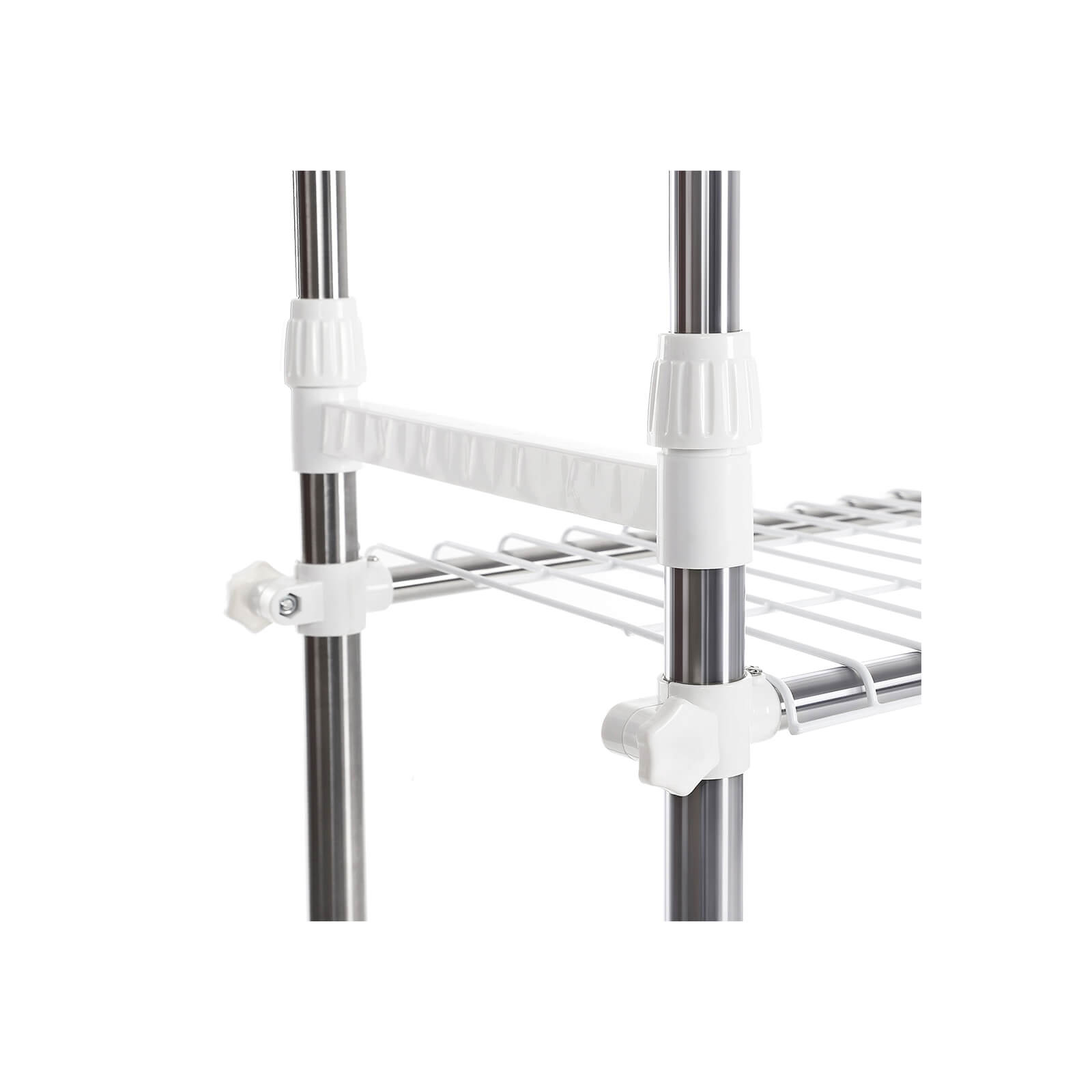 Kleiderständer mit Schuhablage Weiß