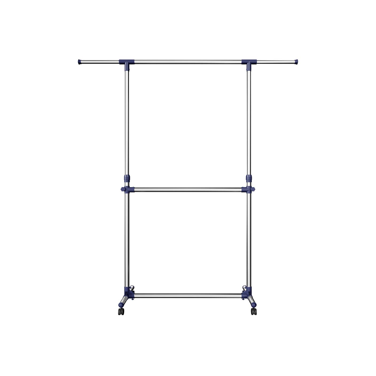 Rollgarderobe LLR41L blau Metall 1010 - 1660 x 1130 - 1800 cm