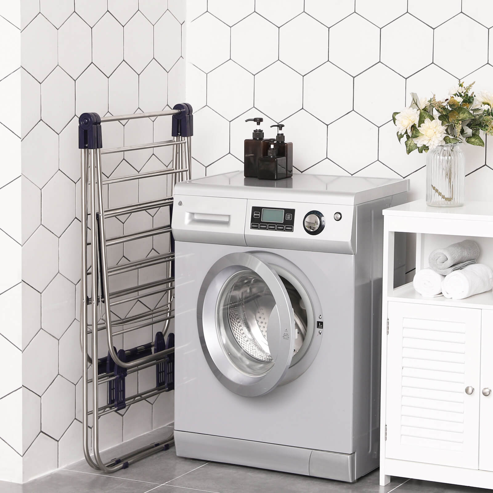 Wäscheständer aus Edelstahl