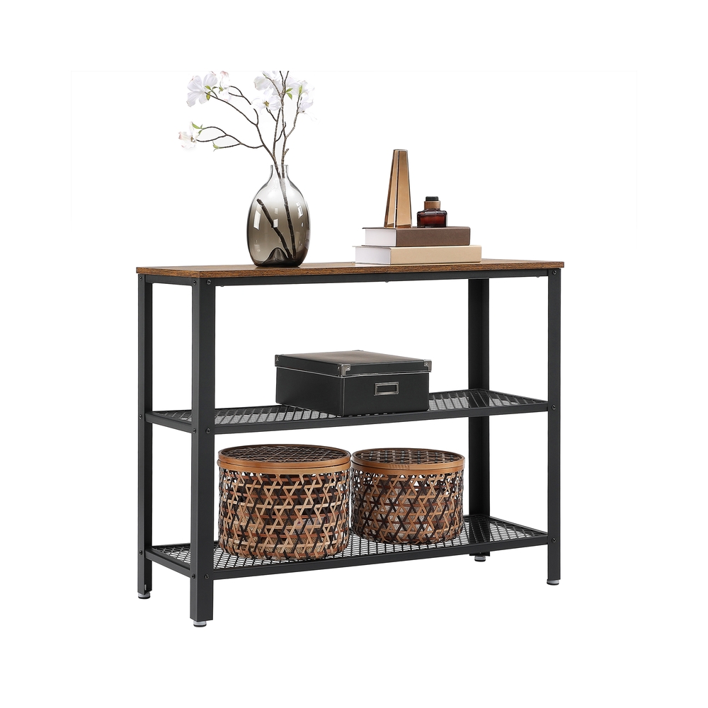 VASAGLE Konsolentisch rechteckig Spanplatte braun 101,5 x 35,0 x 80,0 cm, 1 St.