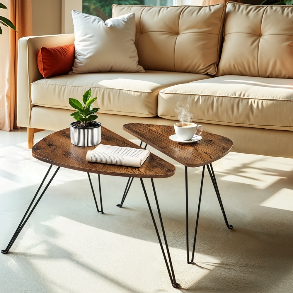 2er Set Beistelltische Beistelltische Couchtische für Wohnzimmer, Esszimmer, Schlafzimmer