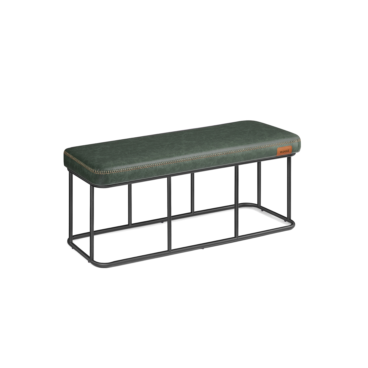 Sitzbank LOM073C01 waldgrün Kunstleder 1200 cm 0194343195377 VASAGLE