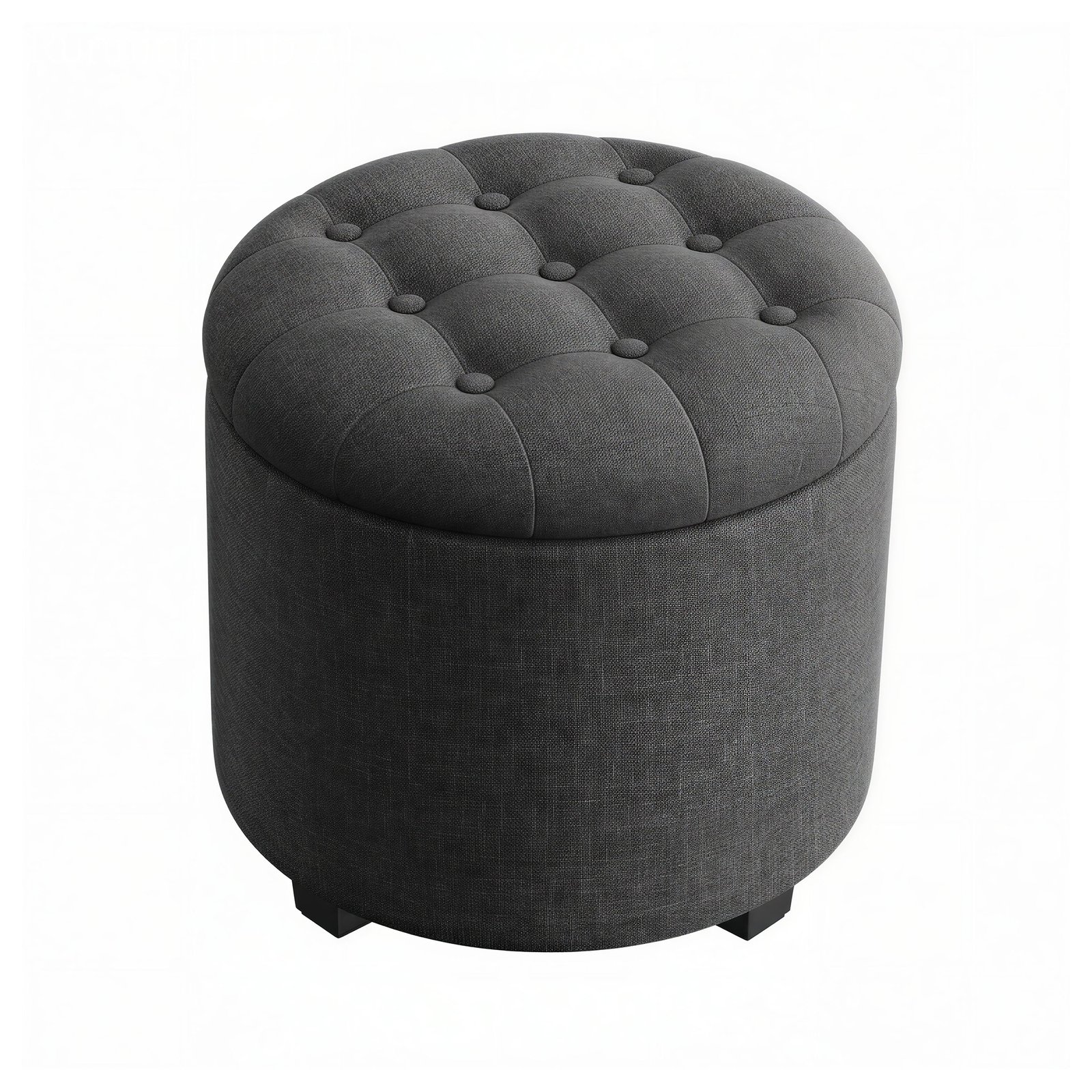 Sitzhocker rund, Fußhocker mit Stauraum, Schminkhocker mit Füßen