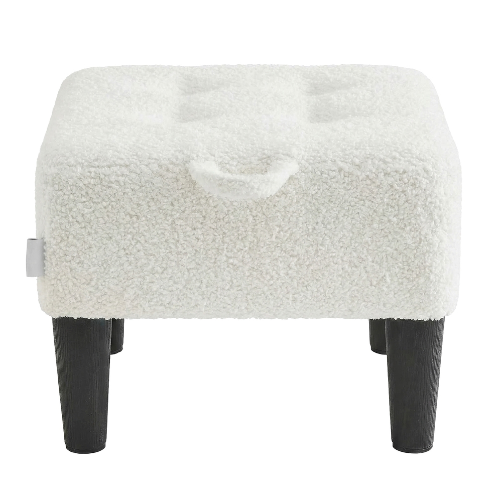Sitzhocker, Fußhocker, Fleece, Hocker, dicke Polsterung