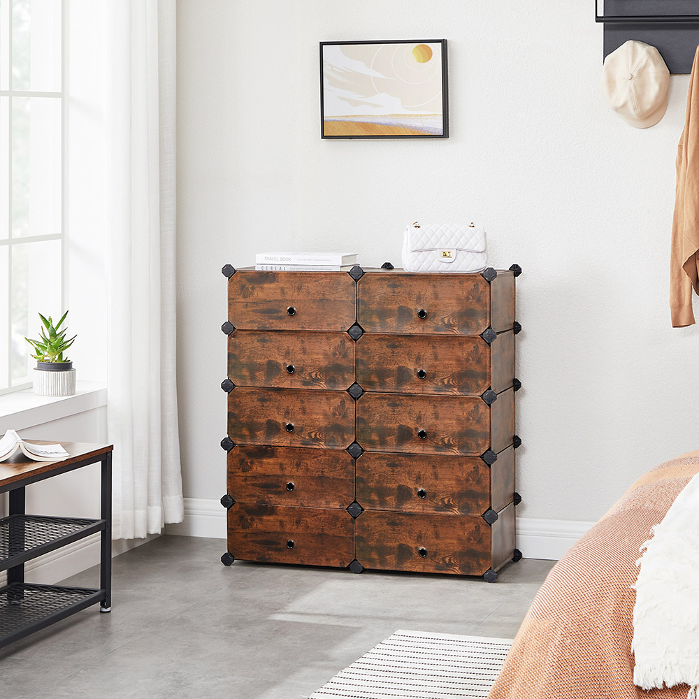 Lentynų sistema su 10 skyrių