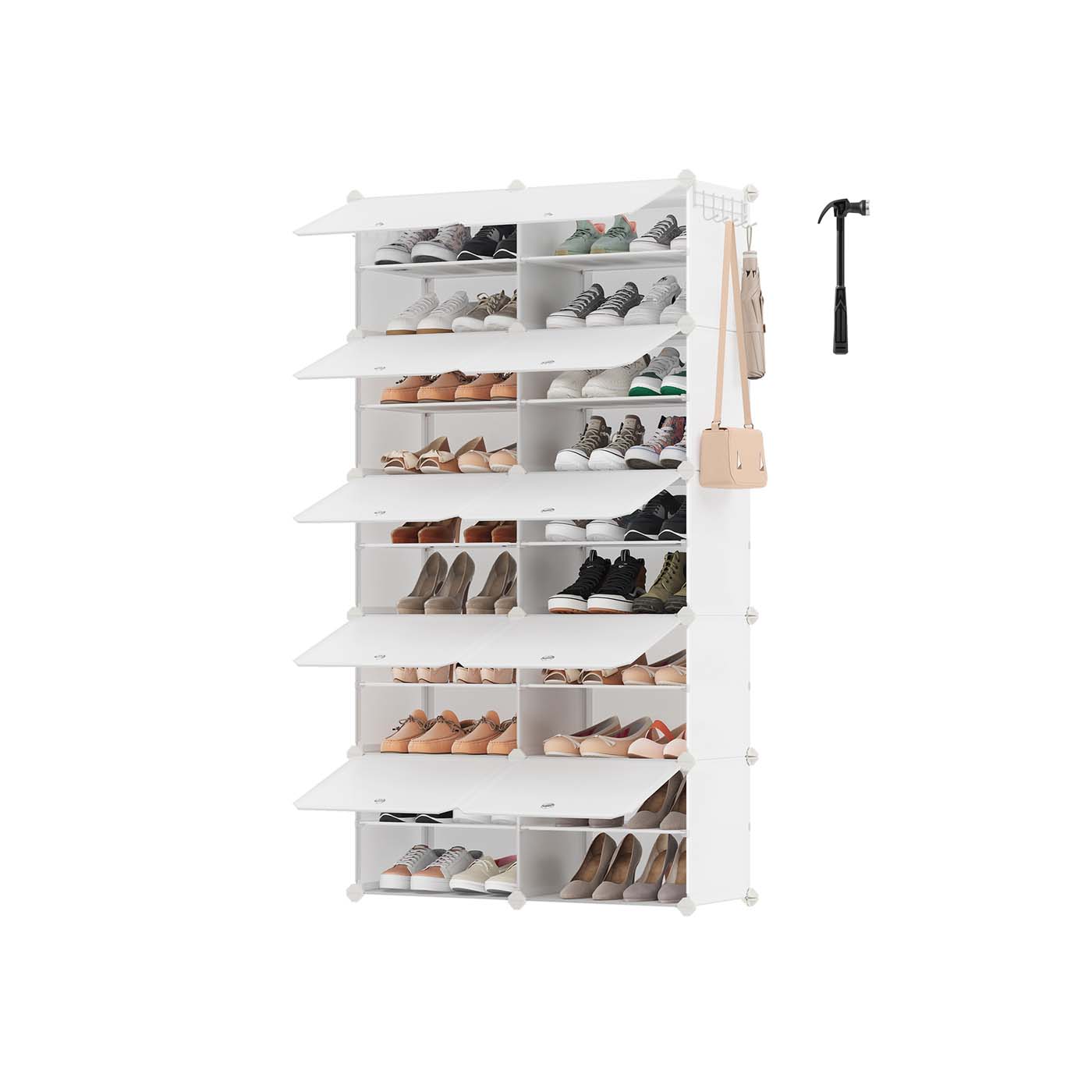 Schuhregal mit mehreren Fächern