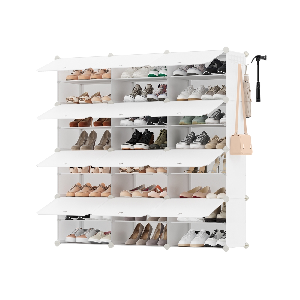 Schuhregal mit 12 Fächern Wolkenweiß