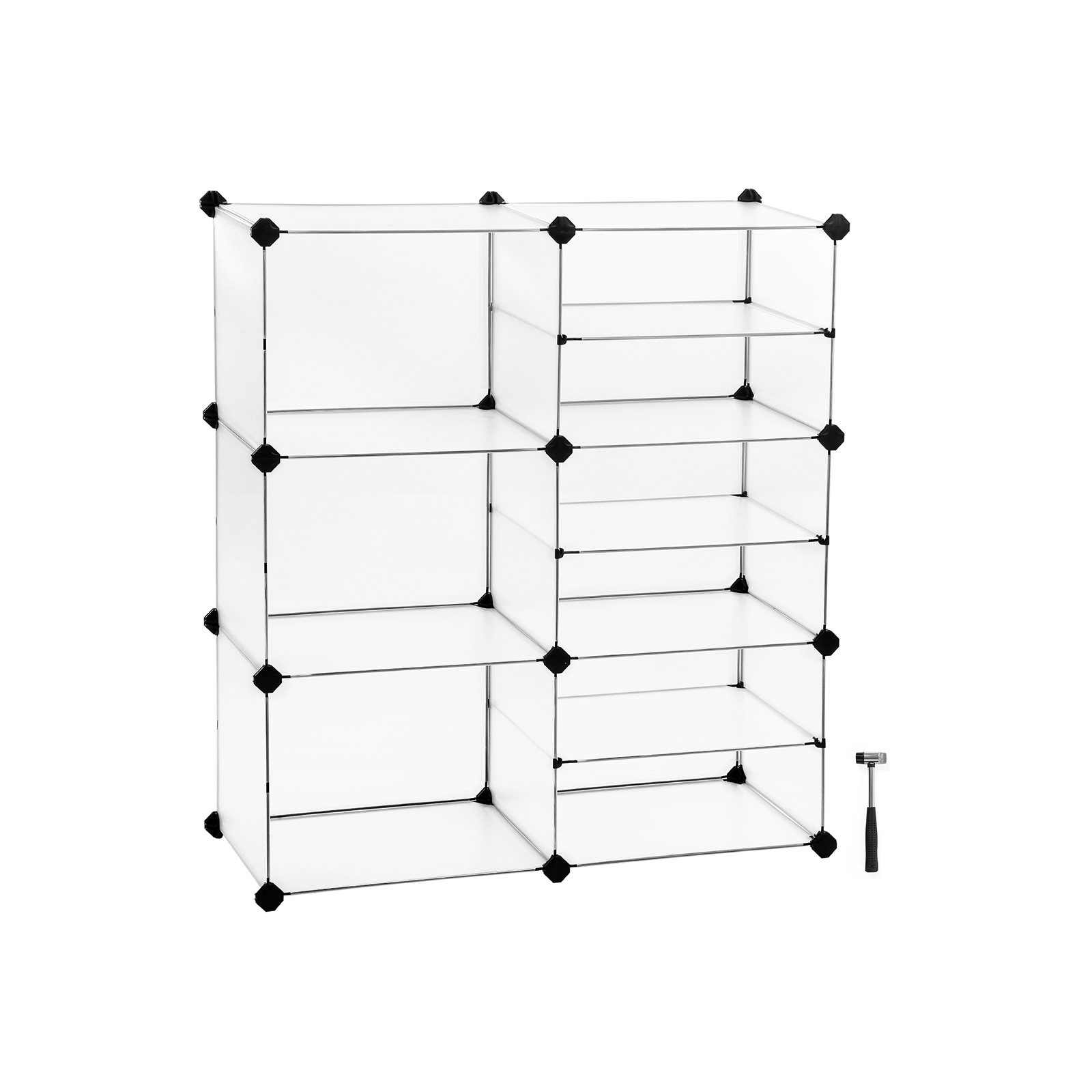 DIY-Steckregalsystem 9 Fächer Weiß