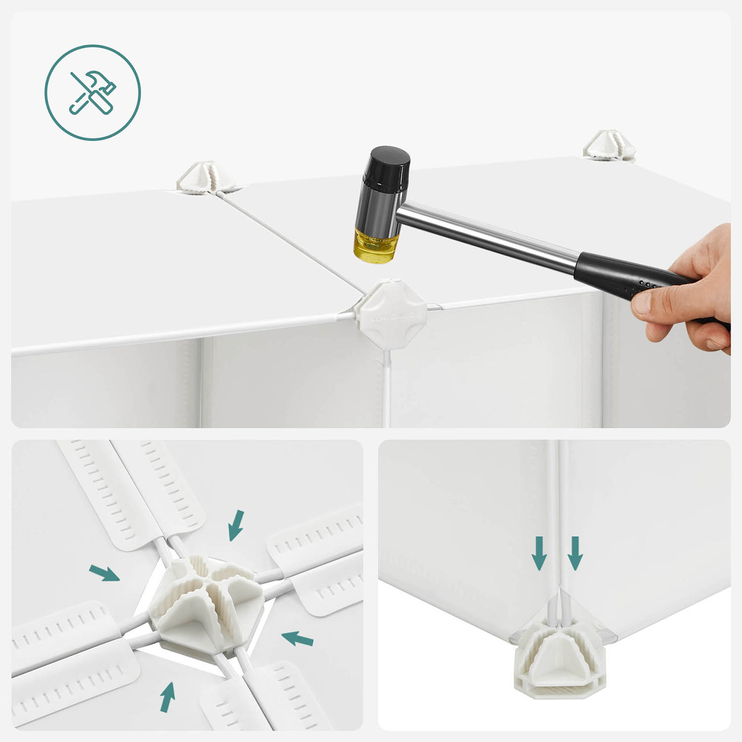 Naktinis staliukas su 2 stalčiais