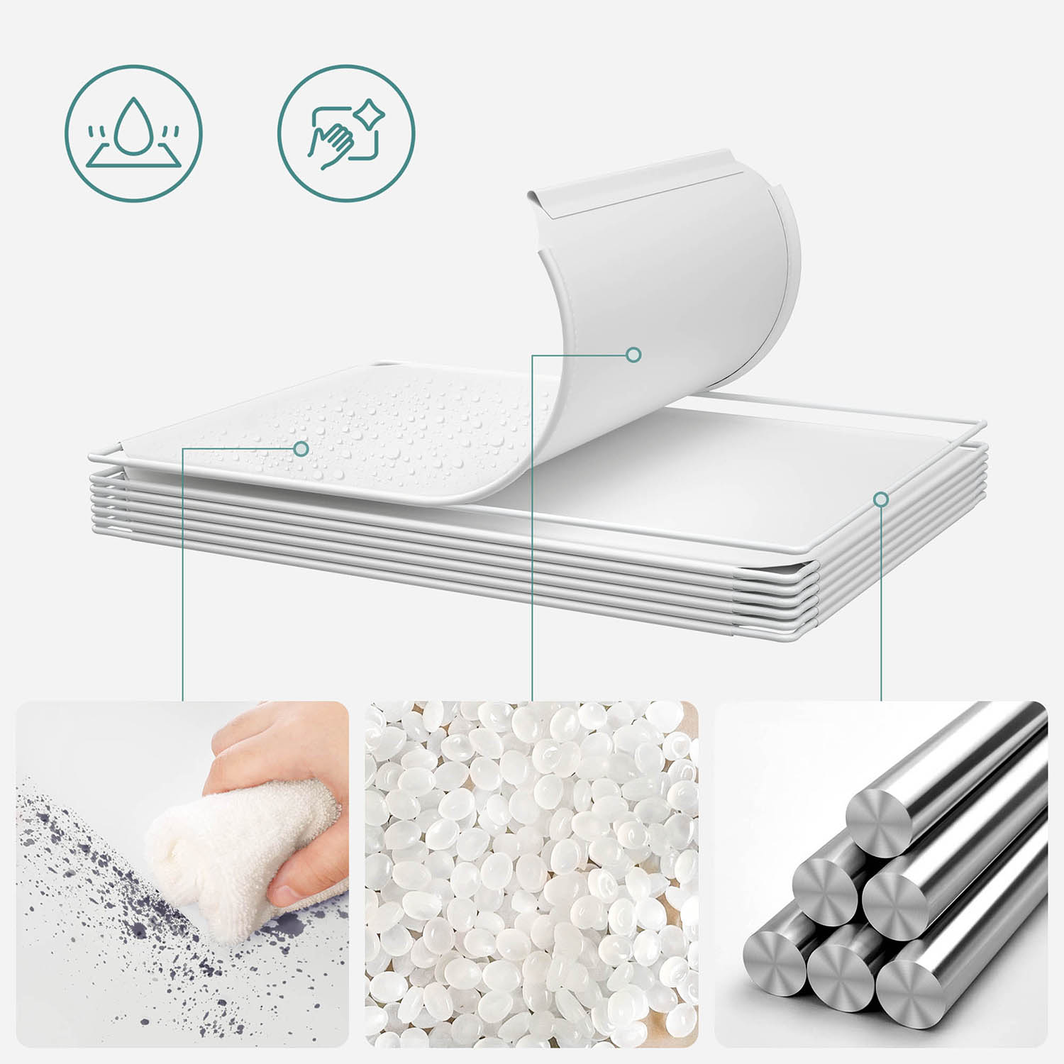 Naktinis staliukas su 2 stalčiais