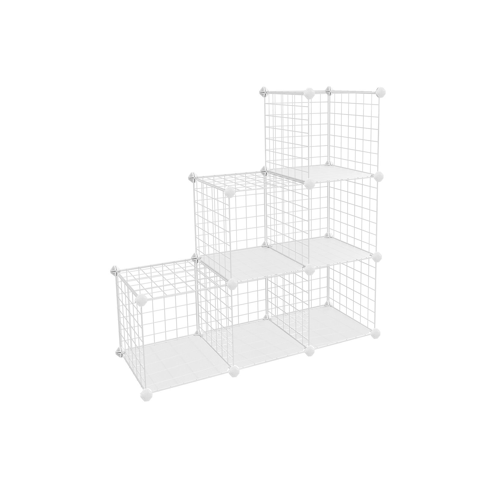 Steckregal 6 Gitterwürfel Weiß