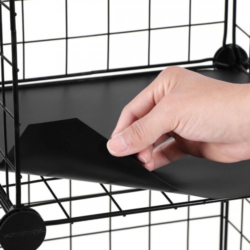 Lentynų sistema su 12 tinklelio kubelių