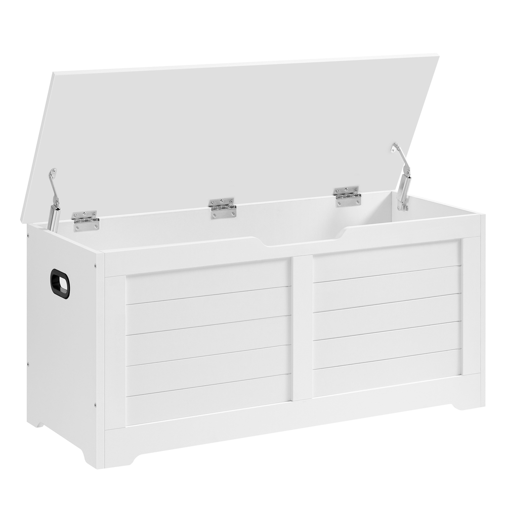 Songmics - vasagle Sitzbank Aufbewahrungsschrank Spielzeugtruhe Schuhbank Sitztruhe Aufbewahrungsbox100 x 40 x 46 cm weiß von LSB061T10 - weiß