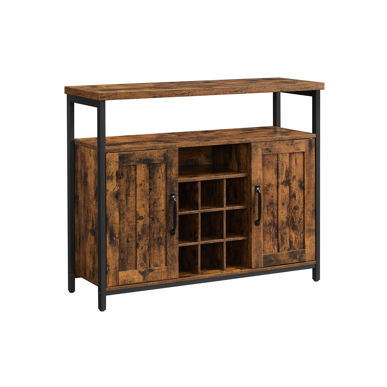 VASAGLE Sideboard vintagebraun-schwarz
