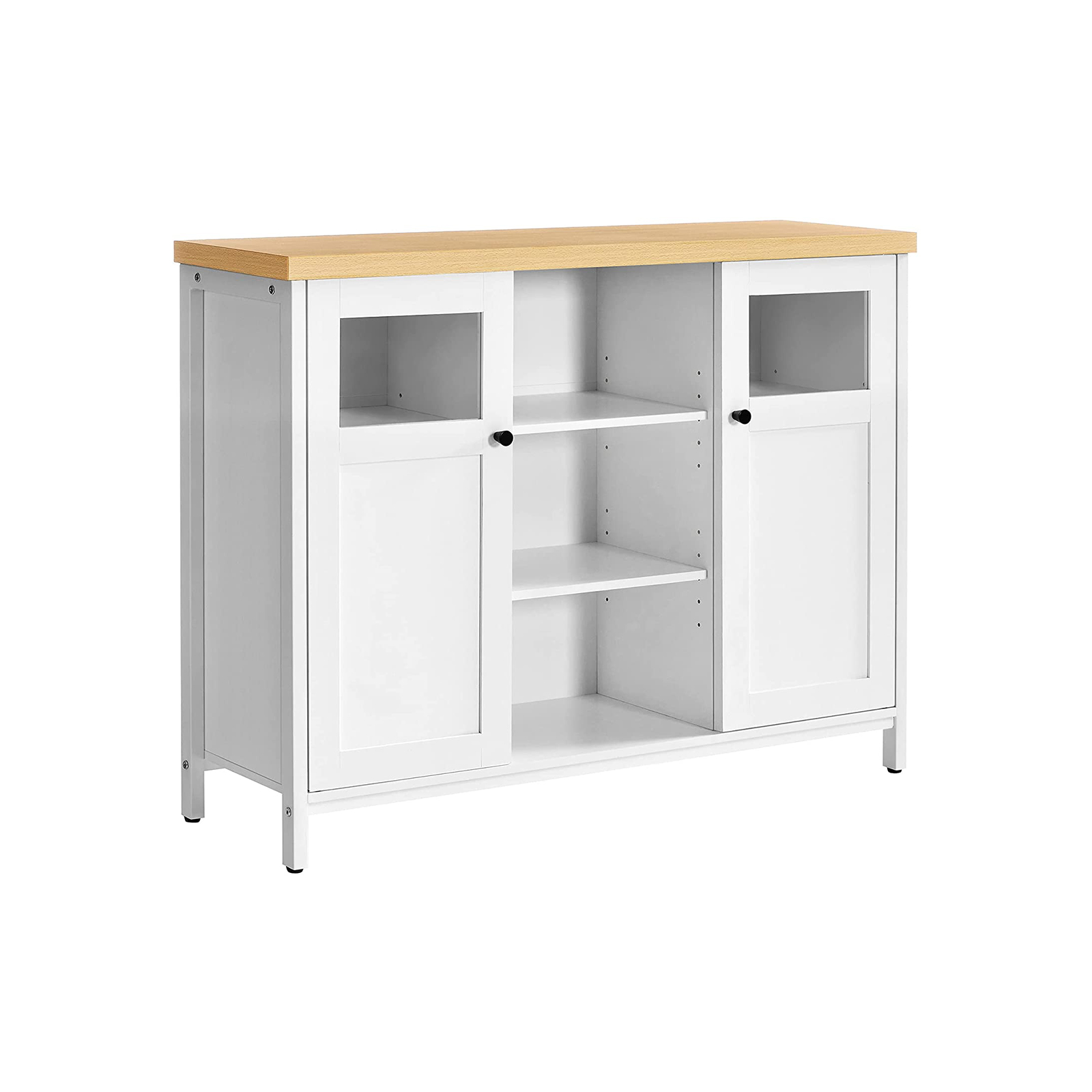 Küchenschrank mit Türen Weiß