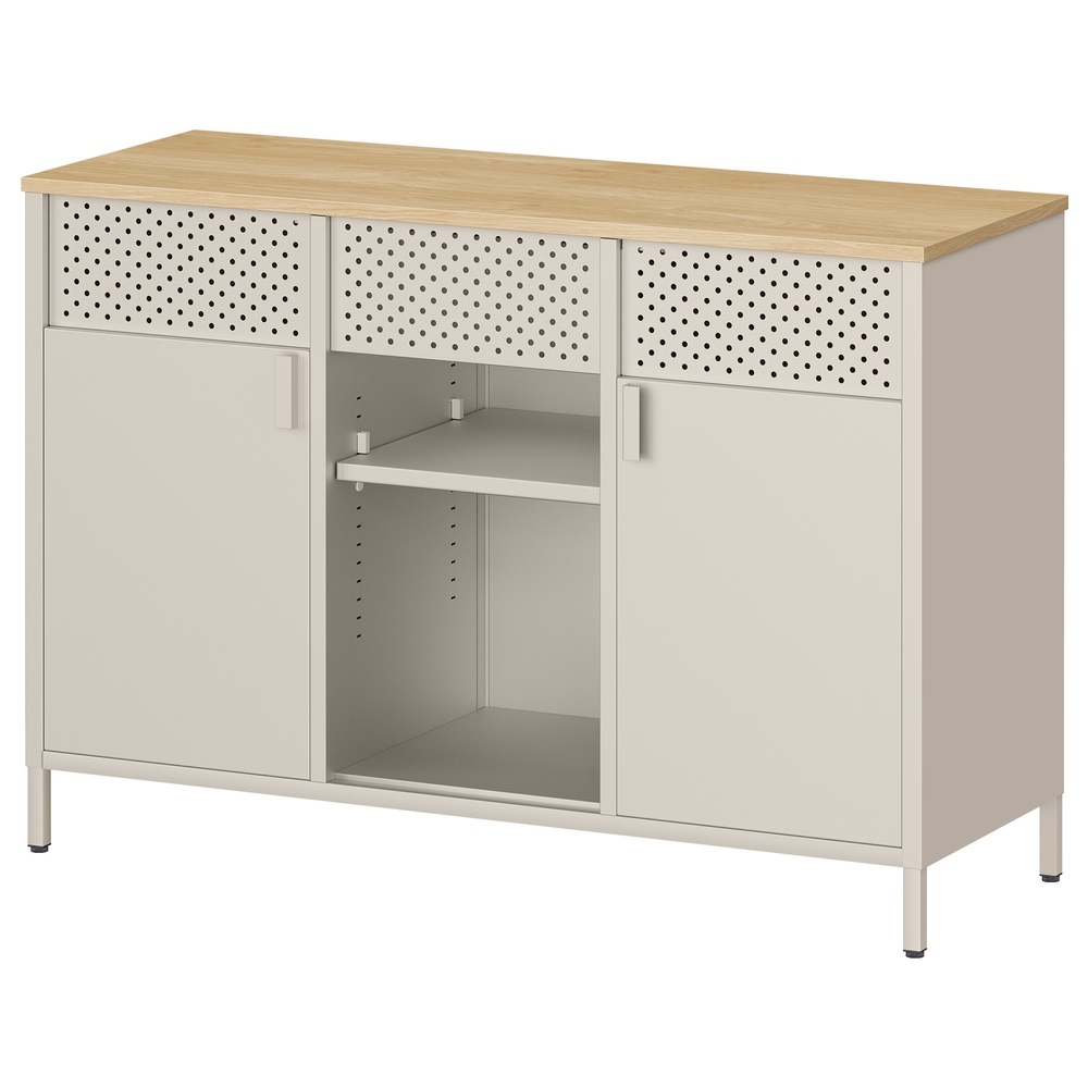 Sideboard, Aufbewahrungsschrank mit Doppeltür, Magnetverschluss