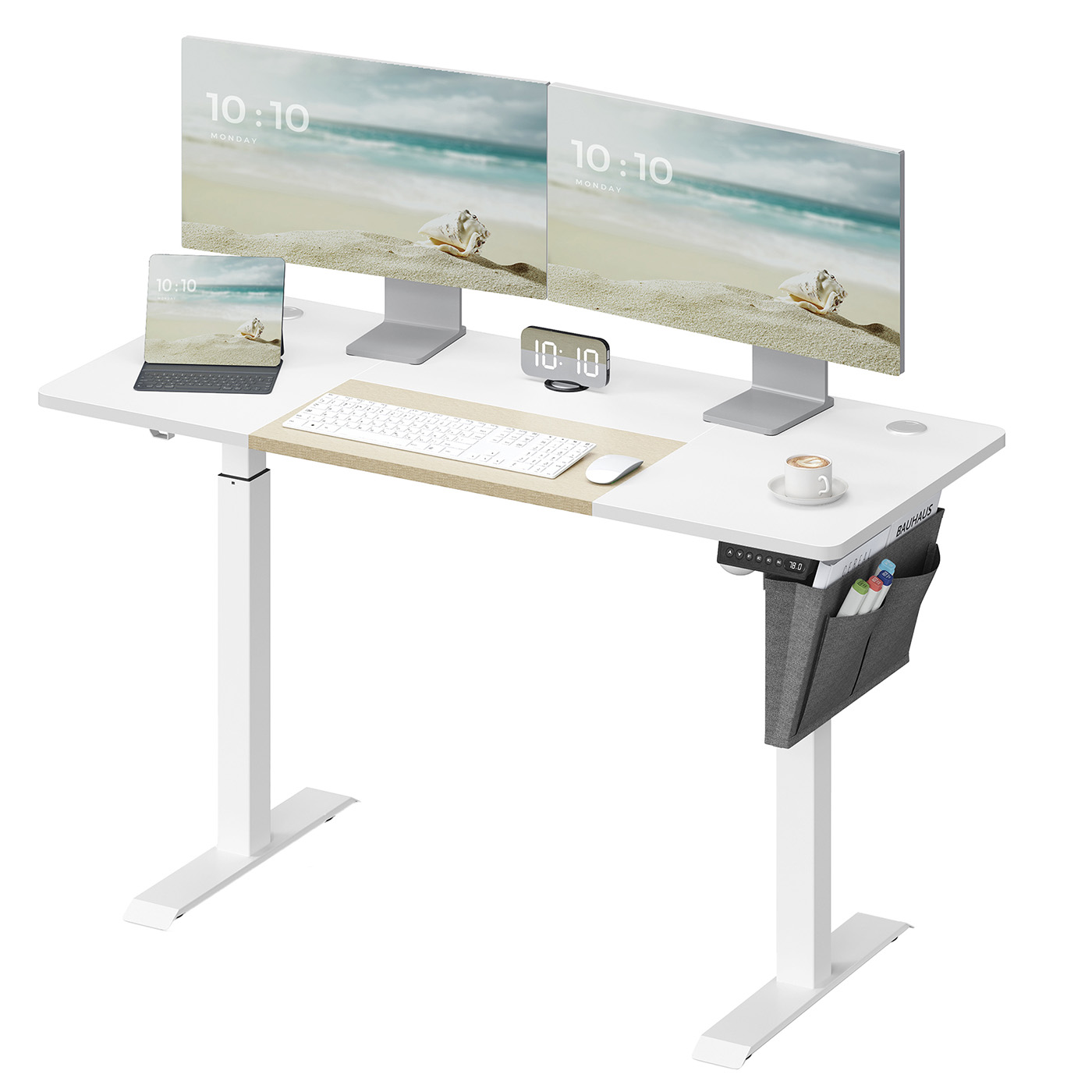 Höhenverstellbarer Schreibtisch mit 60 x 140 cm Platte