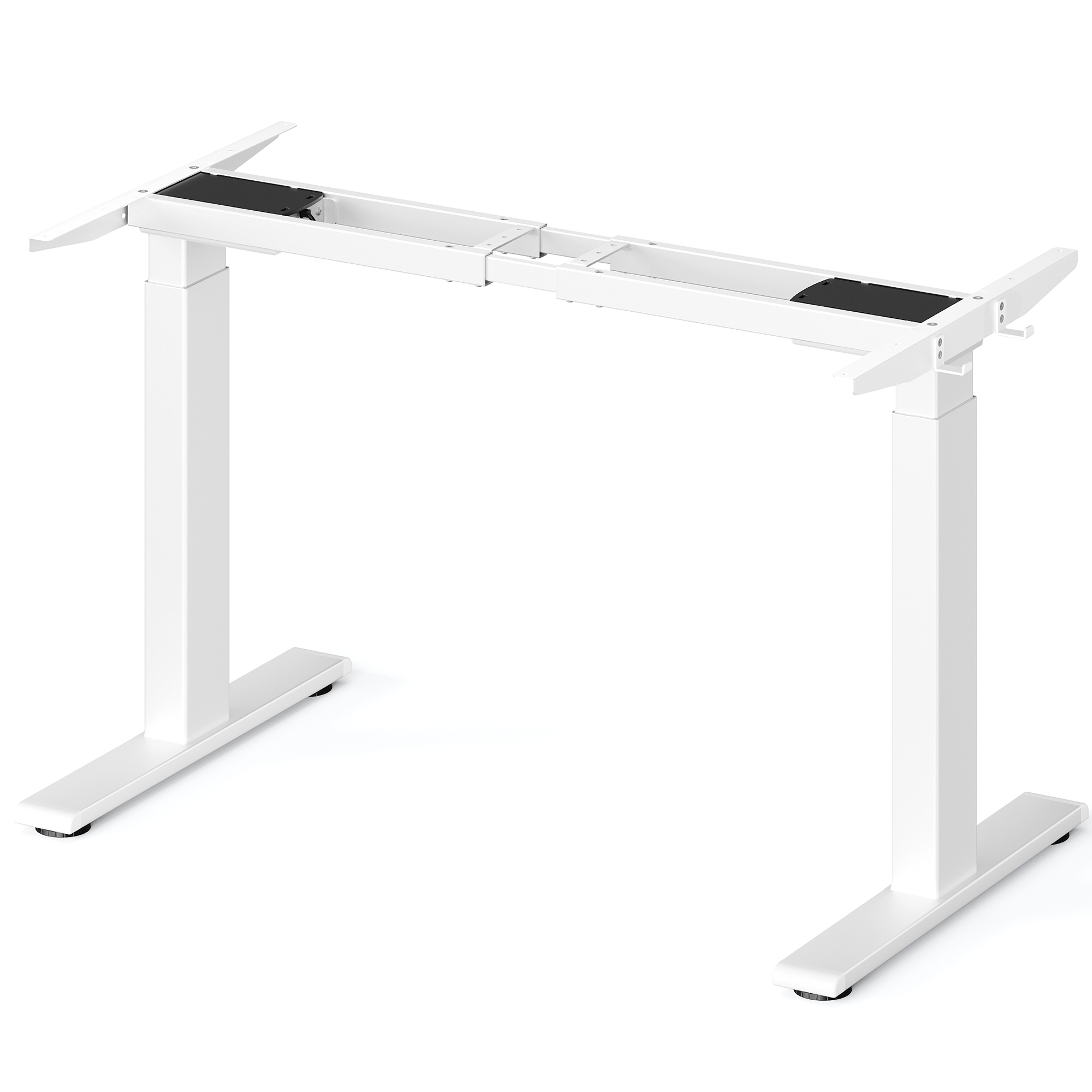 SONGMICS höhenverstellbares Schreibtischgestell weiß ohne Tischplatte, C-Fuß-Gestell weiß 107,5 - 175,0 x 60,0 cm