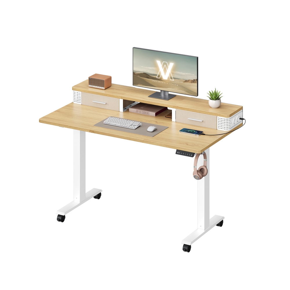 Schreibtisch höhenverstellbar und elektrisch 60 x 120 x (72-120) cm
