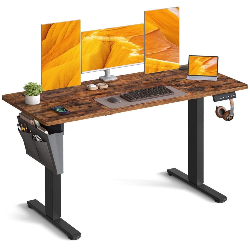 Songmics Höhenverstellbarer Schreibtisch, 140 X 60 Cm, Memory-Funktion