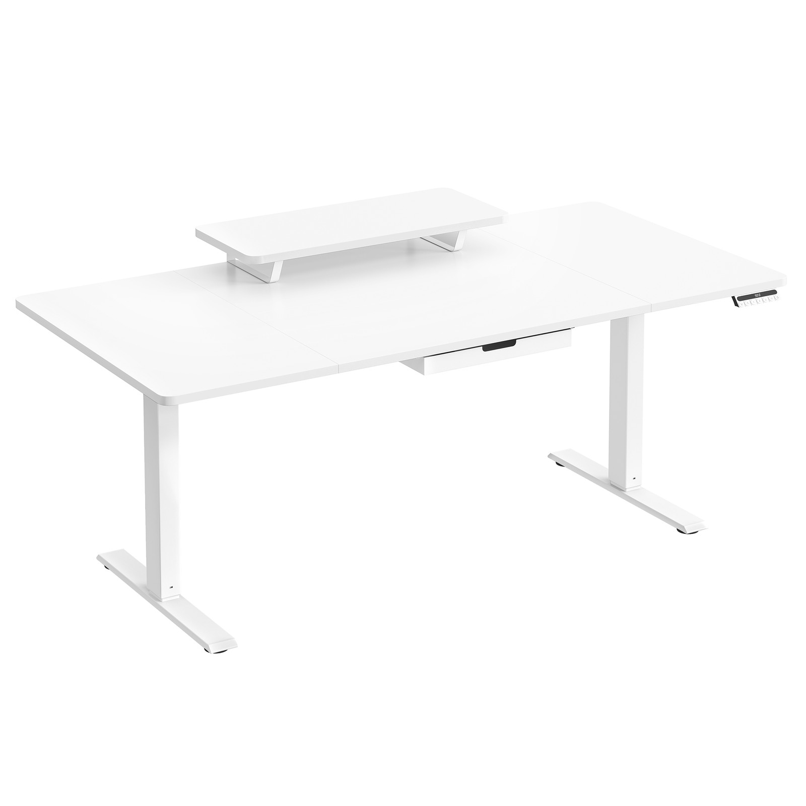 Höhenverstellbarer Schreibtisch, 160 x 80 cm, Monitorständer