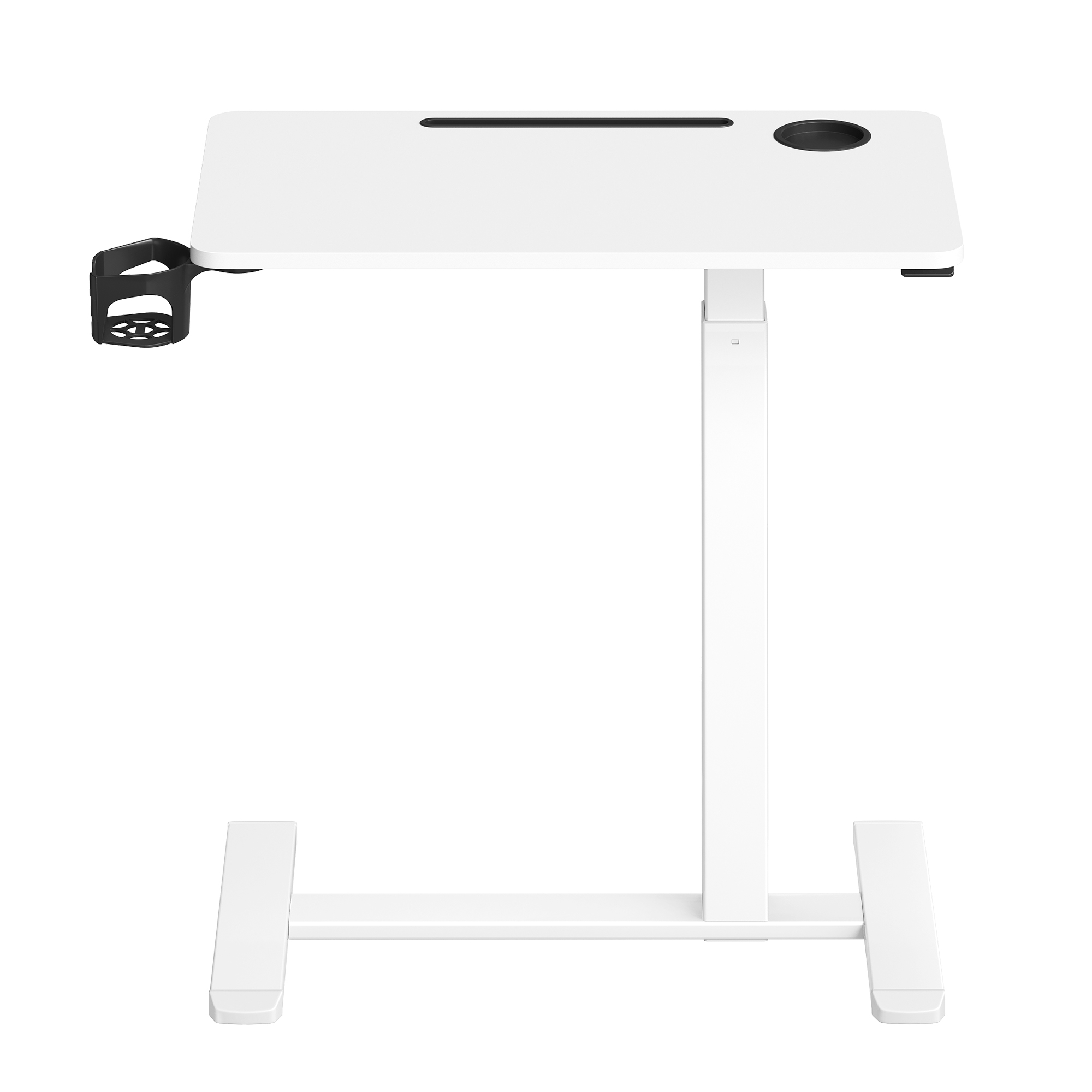 Stehtisch, Beistelltisch mit Rollen, 70 x 40 cm Tischplatte